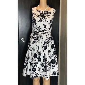 Ihot Rockabilly Retro Floral Print Dress med